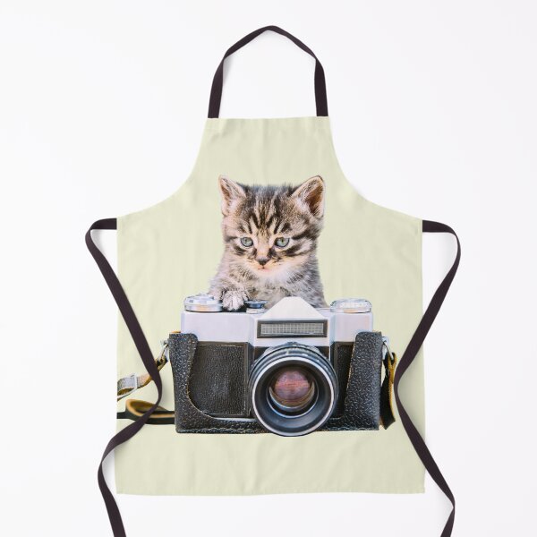 Item preview, Cute Kitten with Vintage Camera - Retro Photography Art - Cute Chubby Valentine Cat - Heart Balloons Kawaii Art designed and sold by Great Sun.
