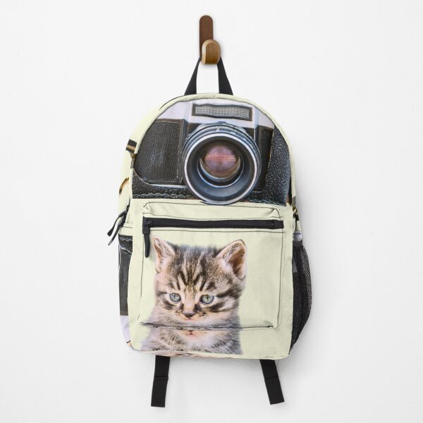 Item preview, Cute Kitten with Vintage Camera - Retro Photography Art - Cute Chubby Valentine Cat - Heart Balloons Kawaii Art designed and sold by Great Sun.