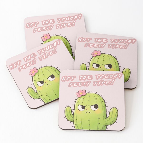 Item preview, Not the Touchy Feely Type Funny Cactus Cartoon designed and sold by FFPrints.