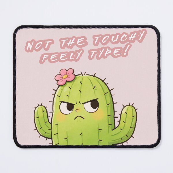 Item preview, Not the Touchy Feely Type Funny Cactus Cartoon designed and sold by FFPrints.