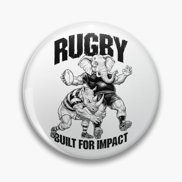 Item preview, Rugby Player Built For Impact Funny Rhino Elephant Tackle designed and sold by GrandeDuc.