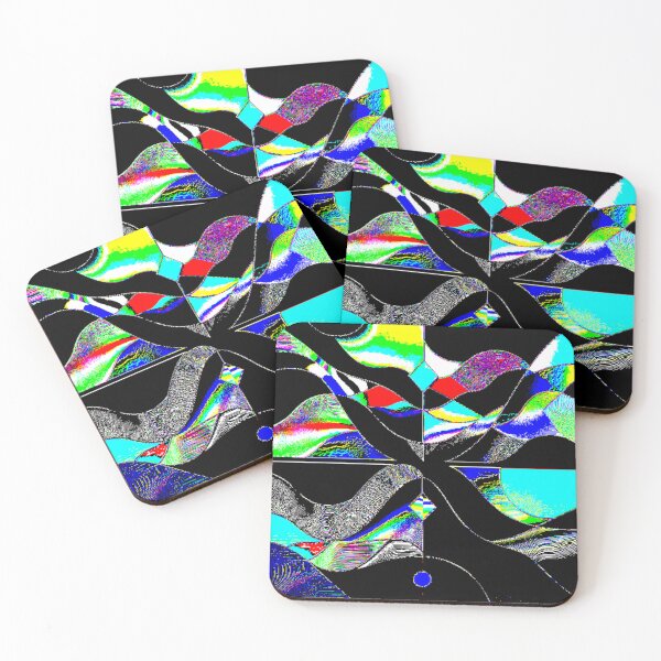 Item preview, prismatic rhythm dark electrize 13 colorful geometric abstract design designed and sold by SmashingDeals.