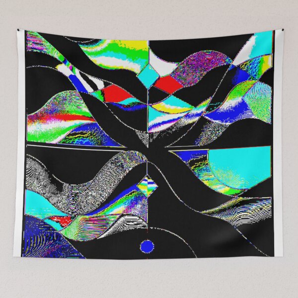 Item preview, prismatic rhythm dark electrize 13 colorful geometric abstract design designed and sold by SmashingDeals.