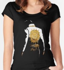 Elvis T-shirt | Elvis zurück Tailliertes Rundhals-Shirt