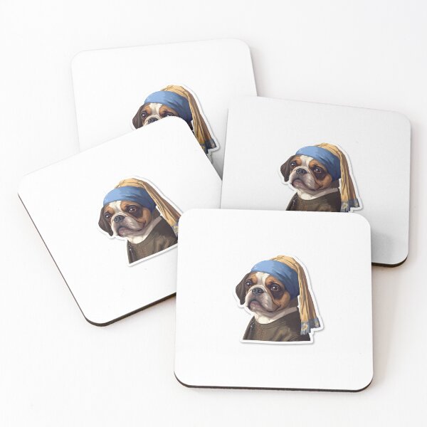 Item preview, Minimal Cute Dog Sticker – Simple Kawaii Puppy Art designed and sold by Teewave-Ashish.