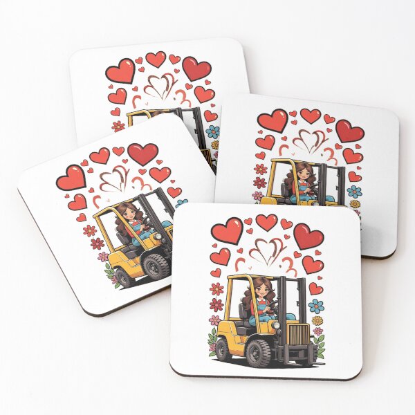 Item preview, Retro Valentine Forklift Love designed and sold by RetroNibylander.