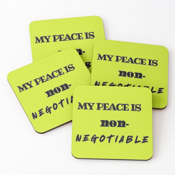 Item preview, My Peace Is Non-Negotiable - Minimalist Typography designed and sold by Strength & Faith Bound.