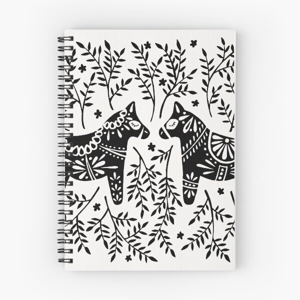 Item preview, Swedish Dala Horses – Black Palette designed and sold by Cat Coquillette.