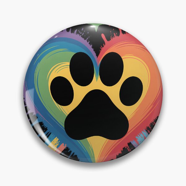 Item preview, Rainbow Dog paw  Heart Animal Lovers designed and sold by daillotadlboxmu.