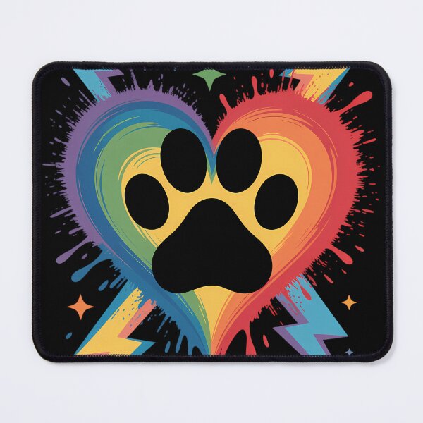 Item preview, Rainbow Dog paw Heart Animal Lovers designed and sold by daillotadlboxmu.