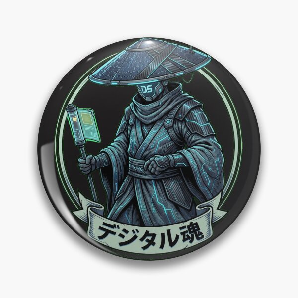 Item preview, Circuit Board Ronin - Cyberpunk Ukiyo-e Samurai Art designed and sold by Thaivi Design.