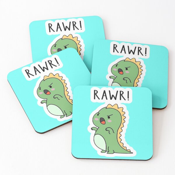 Item preview, Kawaii Rawr Dinosaur - Angry Little Dino designed and sold by ChessyChop.