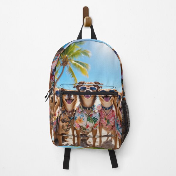 Item preview, Vacation Vibes Squad – Fun Dogs Enjoying a Sunny Tropical Escape designed and sold by PixelVibe782.