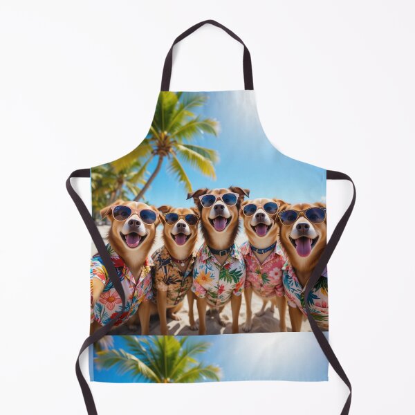 Item preview, Vacation Vibes Squad – Fun Dogs Enjoying a Sunny Tropical Escape designed and sold by PixelVibe782.