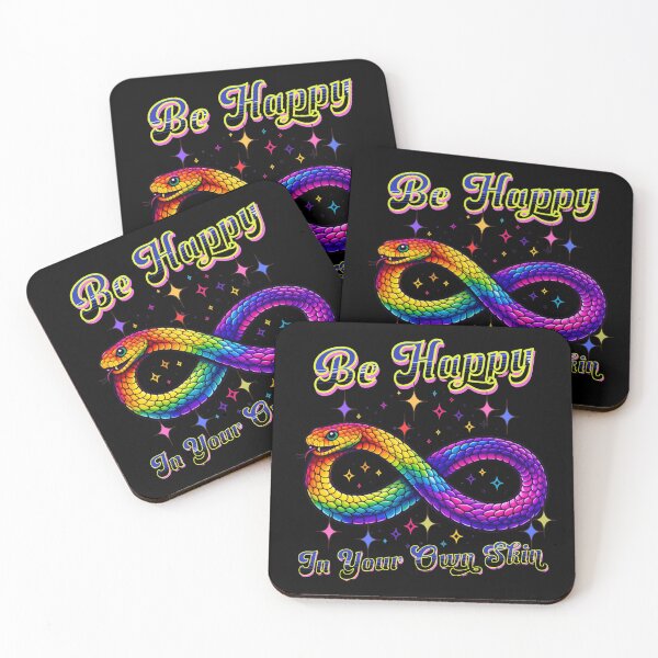 Item preview, Be Happy In Your Own Skin Rainbow Snake Autism Awareness designed and sold by BeansHotTees.