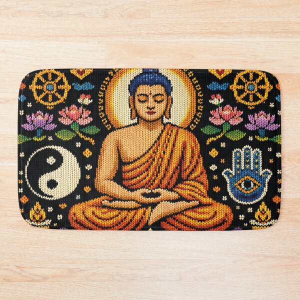 Item preview, Buddha Meditation Knit Design – Yoga Ethnic Art designed and sold by Mauswohn.