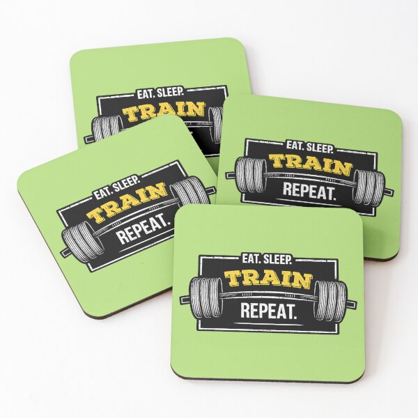 Item preview, Eat Sleep Train Repeat - Hardcore Gym Motivation designed and sold by Vicky021.
