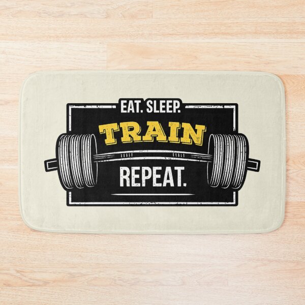 Item preview, Eat Sleep Train Repeat - Hardcore Gym Motivation designed and sold by Vicky021.