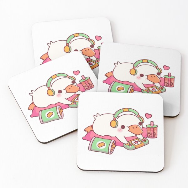 Item preview, Kawaii Study Bunny - Cozy Home Office Rabbit with Laptop and Coffee designed and sold by ChessyChop.