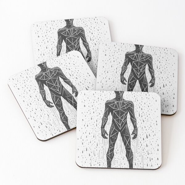 Item preview, Geometric - Rain Sentinel – BW designed and sold by Undersea Ai Art.