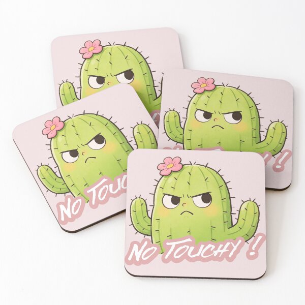 Item preview, No Touchy Funny Cactus Cartoon Design designed and sold by FFPrints.