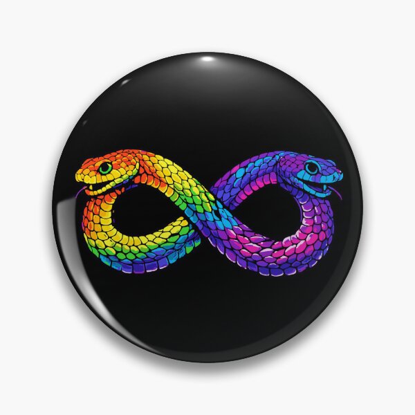 Item preview, Rainbow Infinity Two Headed Snake Ouroboros Autism Awareness Pride  designed and sold by BeansHotTees.