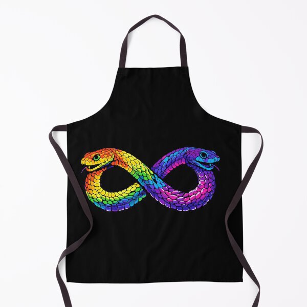Item preview, Rainbow Infinity Two Headed Snake Ouroboros Autism Awareness Pride designed and sold by BeansHotTees.