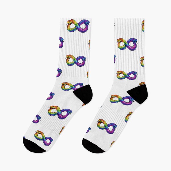 Item preview, Rainbow Infinity Two Headed Snake Ouroboros Autism Awareness Pride  designed and sold by BeansHotTees.
