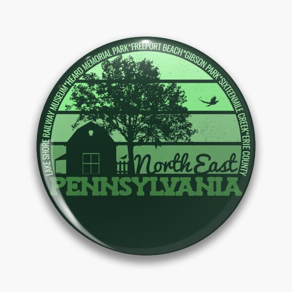 Item preview, North East Pennsylvania Sunset Retro Vintage Local Pride Logo designed and sold by CRHPOD20.