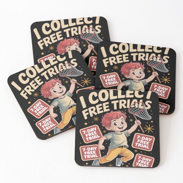 Item preview, I Collect Free Trials Funny Subscription Humor Smart Shopper designed and sold by Voidbinder.