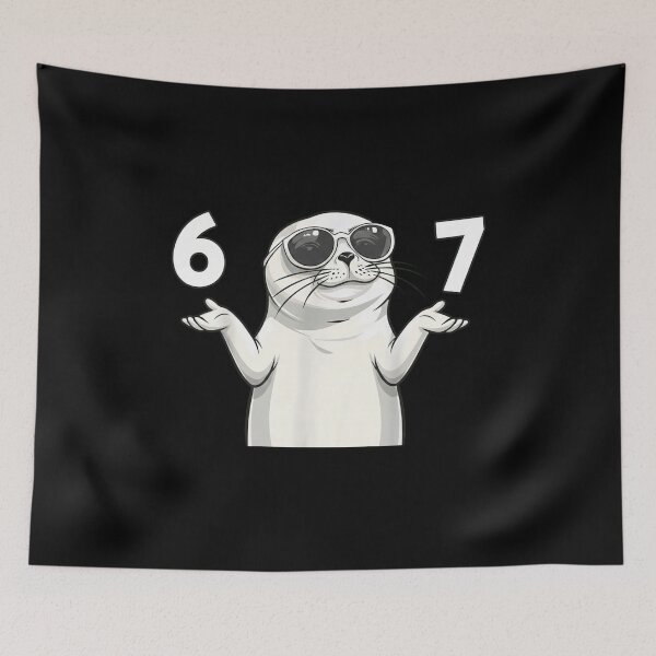 Item preview, Cool Seal Shrugging Meme – 6 or 7 Six Seven designed and sold by LashondaGreen89.