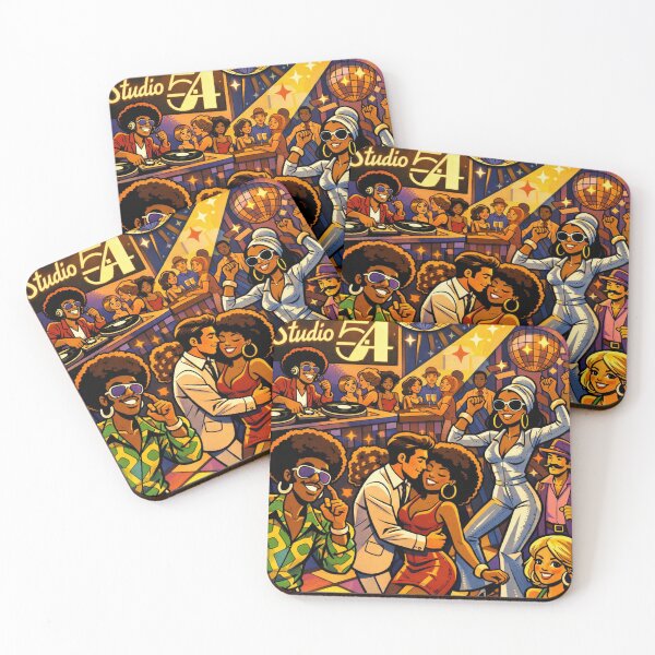 Item preview, 70s Funk Black Party at Studio 54 Scene New York designed and sold by Arte Cartoon From TagTeam Group.