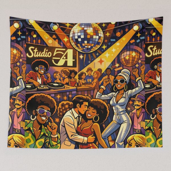 Item preview, 70s Funk Black Party at Studio 54 Scene New York designed and sold by Arte Cartoon From TagTeam Group.