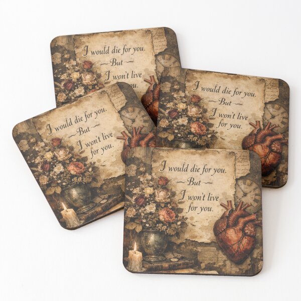 Item preview, I won't live for you – heart & roses design designed and sold by Mauswohn.