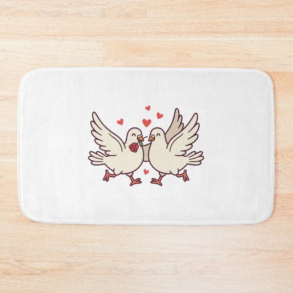 Item preview, Cute White Doves Couple With Rose Romantic Valentine Cartoon designed and sold by zzz888.
