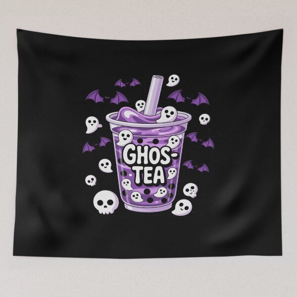 Item preview, Ghos-Tea Spooky Boba Emo Goth Alt Purple designed and sold by Dakarothill.