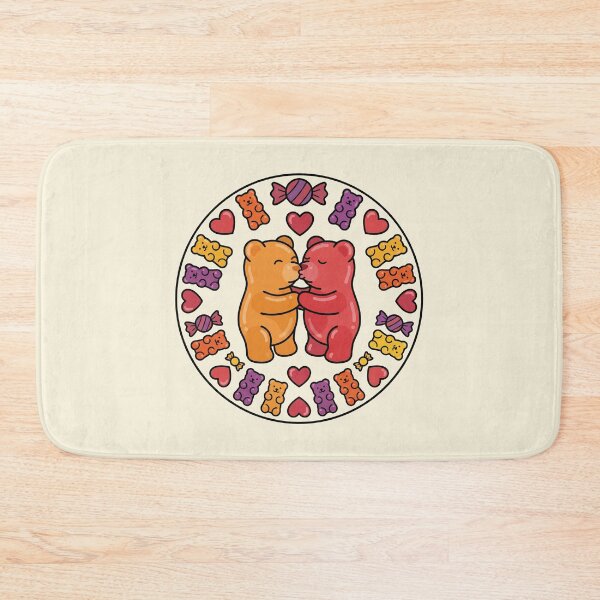 Item preview, Cute Kissing Gummy Bears Candy Circle Valentine Art designed and sold by zzz888.