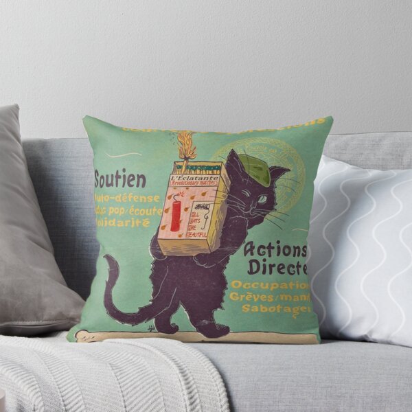 Item preview, Poster Burn with love for revolution – Art Nouveau cat designed and sold by ColemanOlmos.