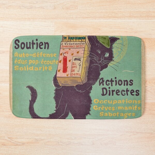 Item preview, Poster Burn with love for revolution – Art Nouveau cat designed and sold by ColemanOlmos.