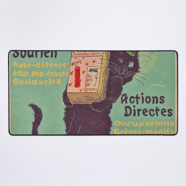 Item preview, Poster Burn with love for revolution – Art Nouveau cat designed and sold by ColemanOlmos.