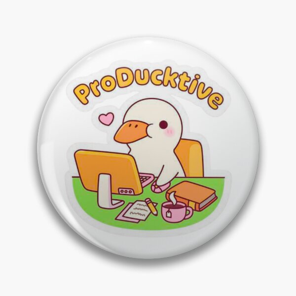Item preview, ProDucktive Duck - Cute Working Duck Kawaii Color designed and sold by ChessyChop.