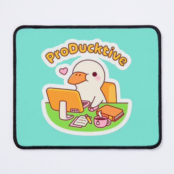 Item preview, ProDucktive Duck - Cute Working Duck Kawaii Color designed and sold by ChessyChop.