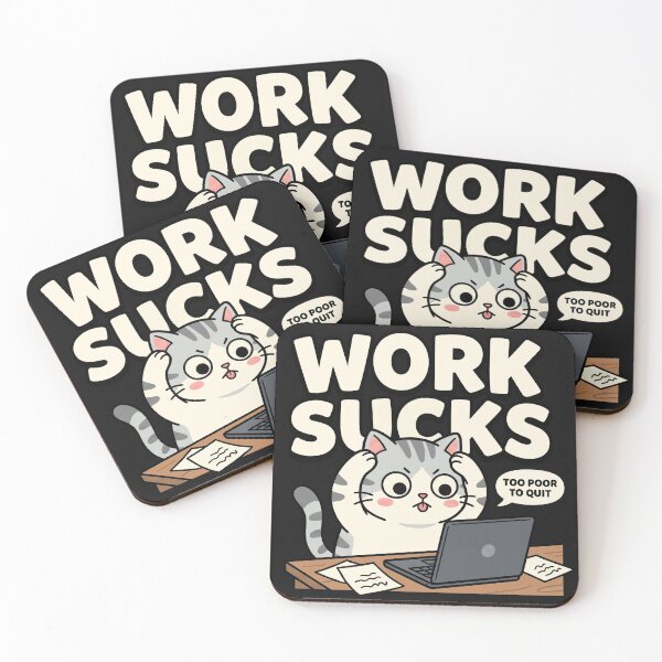 Item preview, Cat Work Sucks Too Poor To Quit designed and sold by AdyKurniawan.
