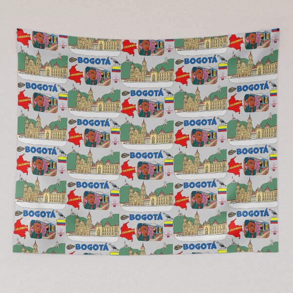 Item preview, Bogotá Colombia Culture & Landmarks Artistic Collage designed and sold by mashmosh.