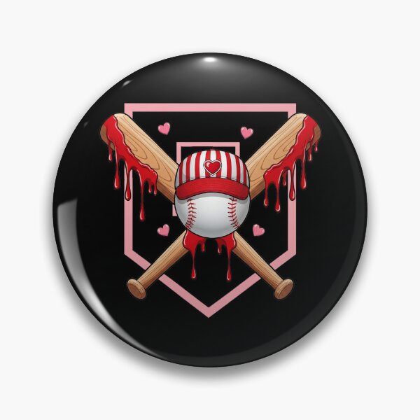 Item preview, Baseball Heart Valentines Day Baseball Ice Cream Drip designed and sold by OlakunleOloroz.