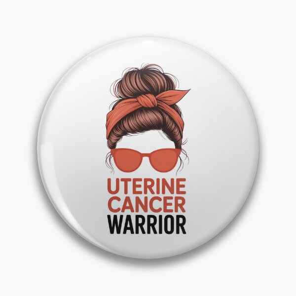 Item preview, Uterine Cancer Warrior Messy Endometrial Cancer Awareness designed and sold by FaithAbbott.