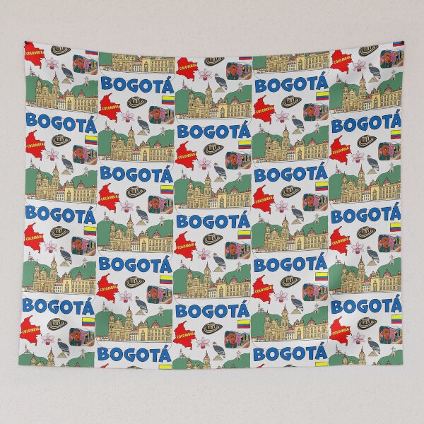Item preview, Bogotá Colombia Vintage Travel Art - Vibrant Cultural Icons designed and sold by mashmosh.