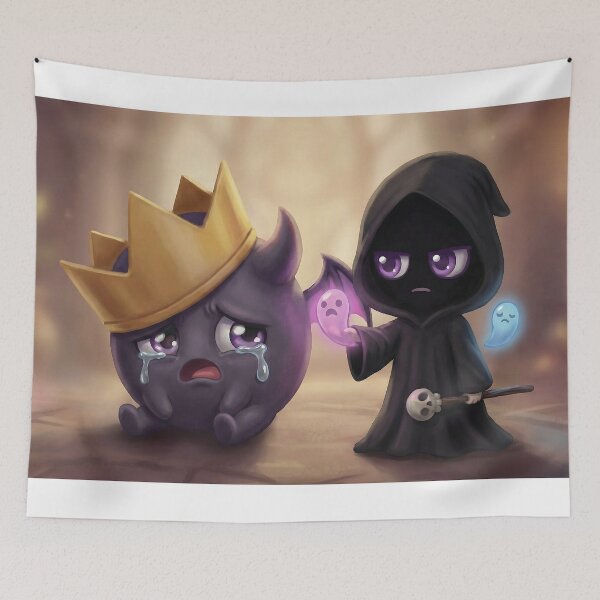 Item preview, Zot & Nix: Best Friends Forever - Cute Demon & Baby Necromancer (Pastel Goth) designed and sold by ColorTheoryLab.