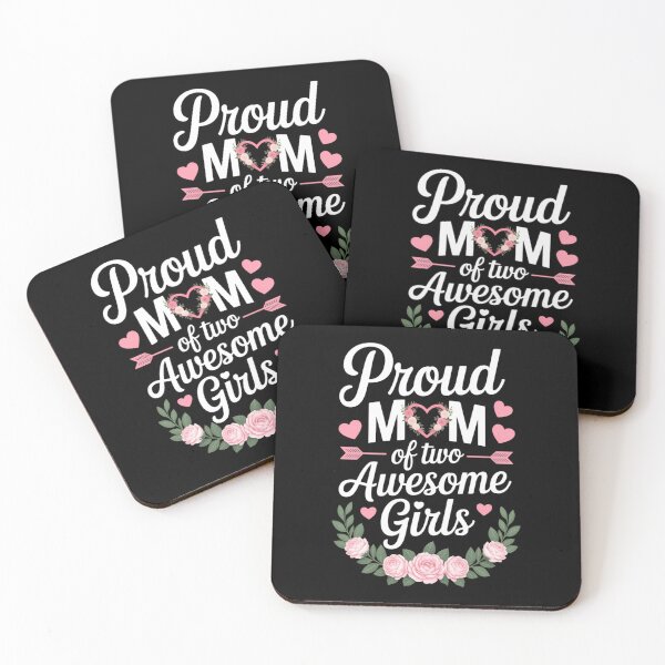 Item preview, Proud Mom Of Two Awesome Girls 2 Daughters Mother's Day designed and sold by IdunayaStore.