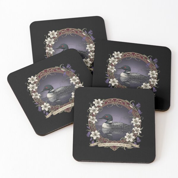 Item preview, Heated Rivalry Canadian Loon “Stupid Canadian Wolf Bird Floral Fan Art  designed and sold by Elenafatulla.